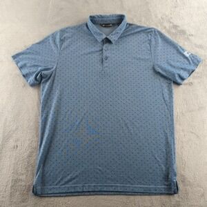 Travis Mathew Polo Shirt Mens 2XL Blue Wildfire Golf Performance Pima Cotton XXL